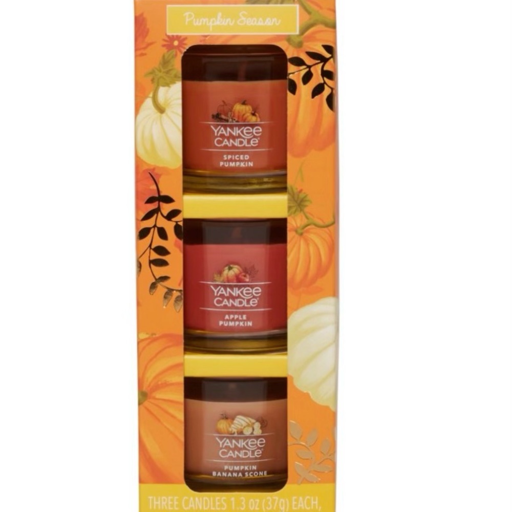 2 Sets of Yankee Candle Pumpkin Spice and Taste of Autumn Mini Candle Set - Picture 2 of 2